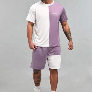 Offre Spéciale tenue décontracté hommes ensembles jumeaux pour adultes produit nouveauté hommes été à manches courtes t-shirts et shorts ensemble double - Product Image 1