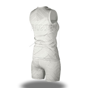 ชุดวิ่งระบายอากาศได้ดีชุดเครื่องแบบพิมพ์ลายสีล้วนสำหรับฤดูร้อน - Product Image 4