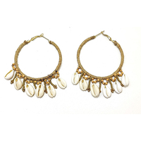 Anting Hoop Trendy Warna-warni Manik-manik Paduan Logam Rafia untuk Liburan Pantai, Berkualitas Tinggi, Warna Dapat Disesuaikan, Cocok untuk Hadiah Ulang Tahun, Harga Terjangkau