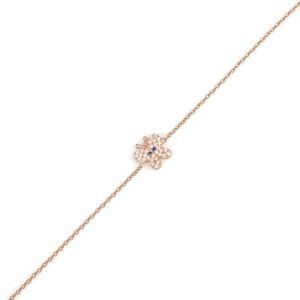925 Sterling <b>Silver</b> Butterfly <b>Bracelet</b> with Pink and White Crystals Elegant <b>Bangle</b> - Product Image 2