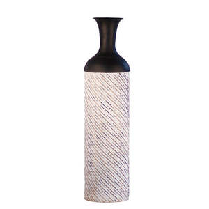 Tall Neck Customised Design Flower Floor Home Wedding Restaurant Vase <b>Large</b> Iron Metal Decore QAMAR OVERSEAS QO1443AB Modern - Product Image 4