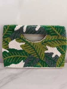 Bolso con cuentas multicolor con asa, bolso de mano, bolso de mano informal, artesanía india, hecho a mano, bolso Baguette, - Product Image 4