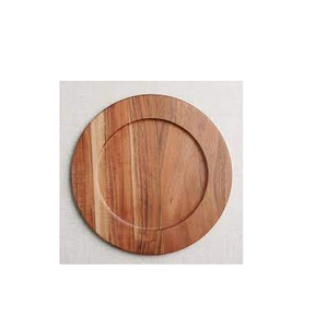 Platos clásicos redondos de madera para uso en la cocina, restaurantes, vajilla hecha a mano - Product Image 4