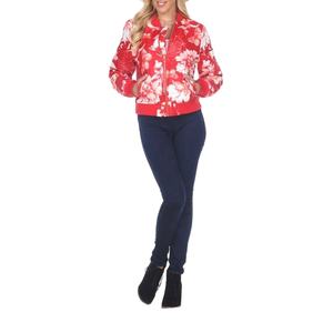 แจ็กเก็ตนักบินแบบมีสไตล์สำหรับผู้หญิงเสื้อแจ็กเก็ตผ้าฝ้ายพิมพ์ลาย - Product Image 2