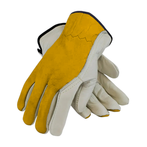Guantes de seguridad industrial de cuero de grano de cabra de la mejor calidad, guantes resistentes a pinchazos para conducir y trabajar a mano con protección para el brazo - Product Image 4