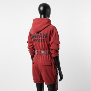 ชุดว่ายน้ำผู้หญิงแบบหรูหรา เนื้อผ้ายืดหยุ่น นุ่มสบาย สีแดงดำ พิมพ์ลายสกรีน พร้อมโลโก้สั่งทำพิเศษ - Product Image 5