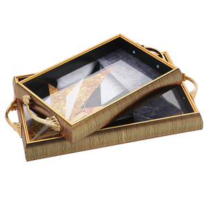 Bandejas de Metal de estilo de lujo con acabado plateado, servidor de postres, bandeja para servir té o café personalizada - Product Image 4