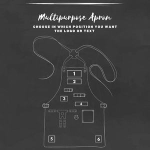 Delantal de taller de restaurantes de trabajo de cuero de calidad premium personalizado con bolsillos de cuero delantal de cocina Barbero barbacoa - Product Image 5