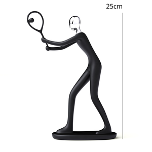 Muñeca Decorativa de Resina de Jugador de Tenis de 25 cm, Adorno Minimalista para Sala de Estar Interior, Decoración Navideña - Product Image 5