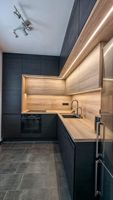 Muebles de Cocina Modulares Clásicos de Lujo Modernos y Ecológicos, Puertas de Laca Acrílica, Fregadero, Grifo, Garantía de 5+ Años, Comedor
