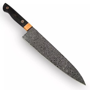 Steel Craft International: Couteau de cuisine à lame tranchante en acier damassé forgé à la main. Couteau de chef Damas pour couper les légumes et la viande - Product Image 1