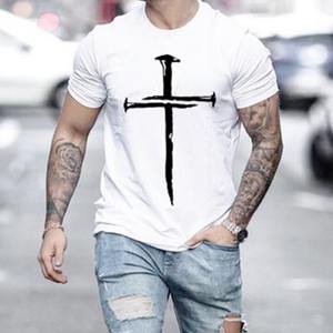 เสื้อยืดคริสเตียน2025แขนสั้นสำหรับผู้ชายชุดลำลองแนวสปอร์ตทำจากผ้าฝ้าย100% งานตามสั่ง - Product Image 5