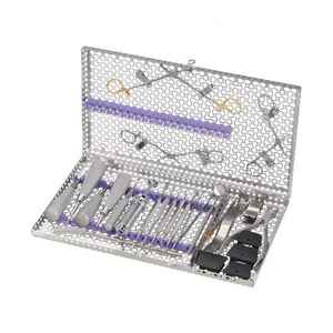 Kit de túneles dentales de acero inoxidable autoclavable, juego de instrumentos quirúrgicos manuales para cirugía periodontal y colocación de implantes - Product Image 2