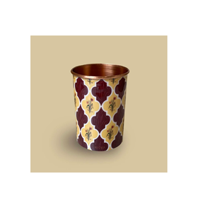 Compre un juego de cobre de alta calidad de 2 vasos de cobre puro sin costuras para beber agua para servir en línea a bajo precio en India - Product Image 3