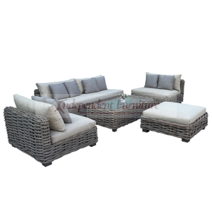 Modern New Grey Rattan Sofa <b>Set</b> with Cushion for Outdoor Patio Hotels Living Rooms Apartments Villas - Product Image 2