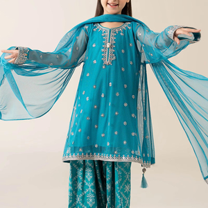 Vestido de Fiesta Estilo Lehenga para Niñas Pakistaníes, con Bordado, Acrílico de Alta Calidad para Bodas y Ocasiones Festivas - Product Image 6