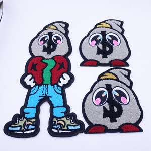 Custom Printed 3D Embroidered Patches Heat Press Iron-On PVC Twill <b>Fabric</b> Clothing Decorations Sew-On Heart Flower Sequins - Product Image 6