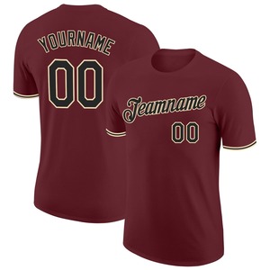 Direct Engro Sportswear T-shirt de performance noir bordeaux personnalisé en gros - Product Image 1