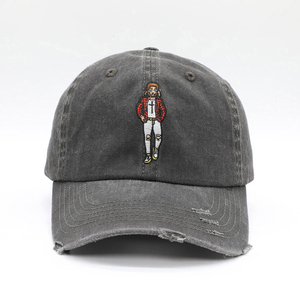 Sombrero de papá de 5 paneles de algodón Unisex de alta calidad, gorra de béisbol con logotipo bordado Vintage personalizado de fábrica, estilo con patrón de letras desgastadas - Product Image 5