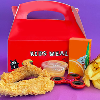 Boîte à friandises Happy Meal personnalisée avec logo Tianxiang, boîte cadeau pour enfants, emballage cadeau pour les fêtes, boîte à ailes de poulet avec poignée, boîte à hamburger