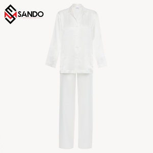 Custom logo <b>Women's</b> Sleepwear <b>Womens</b> Satin <b>Pajamas</b> Solid V Neck Long Sleeve Sleep Wear Ladies Short Sleeve <b>Pajamas</b> Set <b>for</b> <b>Women</b> - Product Image 6