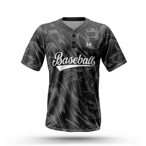 Maillots de baseball à 2 boutons pour 4 matchs, impression par transfert thermique, respirants, 100 % polyester, séchage rapide, maillots de softball personnalisés - Product Image 2