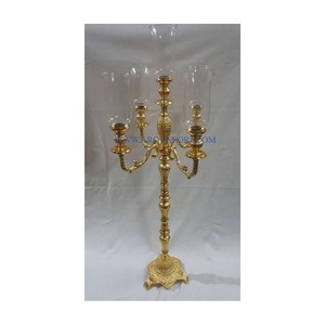 Candelabros de acero inoxidable y espejo de cristal pulido, 5 brazos, candelabros de iluminación, artículos de mesa de alta calidad, candelabros de Interior de gran tamaño - Product Image 5