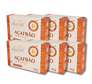 Kit de savons solides végétaux au safran naturel Alquiverde (lot de 3) - Soins de la peau végétaliens et sans cruauté - Product Image 3