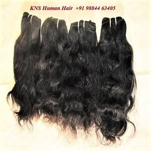 Raw Indian Human Hair Bundles Direct Manufacturer High Quality Machine Double Weft Guaranteed Hair Extensions/Raw Hair - Product Image 1