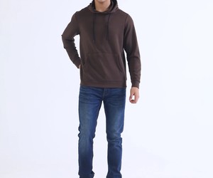 Alta calidad logotipo personalizado etiqueta peso pesado pulóver sudaderas con capucha 100% algodón hombros caídos de gran tamaño hombres Boxy Sudadera con capucha de manga larga - Product Image 4