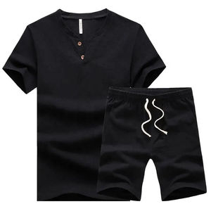 Conjunto de Camiseta y Pantalones Cortos Personalizados para Hombre, Ligeros y Cómodos, Directo de Fábrica, Camiseta de Verano con Estampado Urbano y Pantalones Cortos OEM - Product Image 5