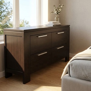 Armoire de salon en teck massif, commode en bois, table de chevet moderne pour ensembles de meubles de chambre minimalistes - Product Image 2
