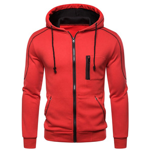 Sweat à capuche fonctionnel en molleton français sur mesure avec fermeture éclair, rivets et poids lourd pour homme - Product Image 2