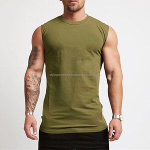 เสื้อกล้ามออกกำลังกายทรงโอ-เนค ผ้าฝ้าย/ใยไผ่ ระบายอากาศ แห้งเร็ว สไตล์ลำลอง สำหรับผู้ชาย น้ำหนักผ้า 180 กรัม เหมาะสำหรับใส่ในยิม ขายส่ง - Product Image 6