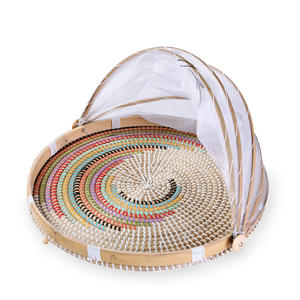 Couvre-plats en herbe de mer tissés à la main, vente en gros, plateau de couverture pour aliments en herbe de mer, accessoire de table en paille - Product Image 3