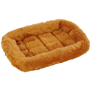 Lit pour chien à la cannelle de 18 pouces ou lit pour chat avec traversin confortable | Idéal pour les races de chiens XS et s'adapte à une cage de chien de 22 pouces entretien facile - Product Image 1