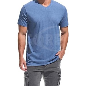 T-shirt à imprimé personnalisé T-shirts unis coupe régulière respirant 140Gsm vêtements d'été chemises vierges à manches courtes Vente en gros - Product Image 3