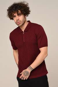 High Quality Men's Short-Sleeved for Polo <b>Shirt</b> Embossed Ribbed Knit Top with Lapel Summer <b>Sweaters</b> Knitwear New Style Summer - Product Image 4