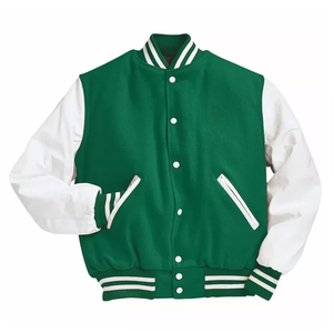XL Size Casual Style Solid Pattern Breathable Quick Dry <b>Pullover</b> Closure Quality Custom Made 100% Cotton Varsity <b>Jacket</b> for - Product Image 5