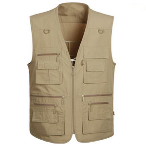 OEM Custom Multi Pocket Unisex Utility Vest Cotton Polyester Cargo Work Vest for Hiking Camping Fishing Waistcoats Clothing - Product Image 6