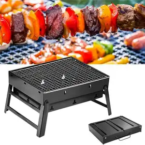 Thicken Folding BBQ Grill Kitchen Bar Supplies Outdoor Portable Terrace Barbecue Camping Picnic Barbecue Accessories Tool