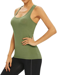 เสื้อกล้ามออกกำลังกายผู้หญิงแบบถัก แขนกุด ระบายอากาศ สีพื้น คุณภาพสูง สวมใส่สบาย รุ่นใหม่ล่าสุด - Product Image 2