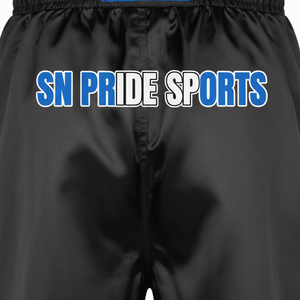 Service OEM ODM, pantalon de kickboxing pour homme personnalisé, en toile décontractée, noir et rouge contrastés, respirant, lavé - Product Image 3