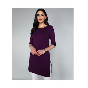 Top Largo de Algodón para Mujer, Superventas, Estilo Informal y Cómodo, Tejido Suave, Ideal para la Oficina Diaria - Product Image 4