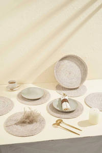 Cheapest Round Placemats with Holder White <b>Wash</b> Rattan / Wicker Placemat. 25cm, 30cm and 35cm - Product Image 2