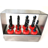 Kit de 8 pièces de forets chirurgicaux manuels à alimentation externe pour implants dentaires, pour chirurgie guidée, certifié CE Classe II, garantie 5 ans