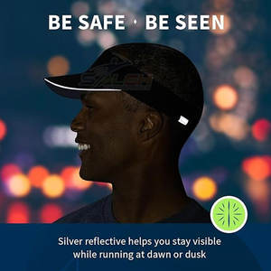 Sombrero con visera deportiva con correa ajustable y tela transpirable para uso en exteriores Sombrero con visera deportiva ligera - Product Image 3
