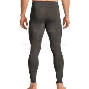 Leggings de sport pour hommes, conçus sur mesure, taille élastique, légers, séchage rapide, spandex/polyester, styles tendance, fabriqués au Pakistan - Product Image 3