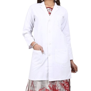 Bata de laboratorio de uso diario blanca, última venta al por mayor, uniforme de hospital de manga larga hecho a medida de alta calidad - Product Image 4