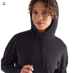 Sweat à capuche unisexe en éponge française de haute qualité pull fonctionnel à blocs de couleurs avec logo personnalisé sérigraphié haut pour femme - Product Image 2